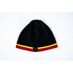 ESPÉRANCE SPORTIVE DE TUNIS BLACK BEANIE WITH RED AND YELLOW STRIPED ORNAMENT