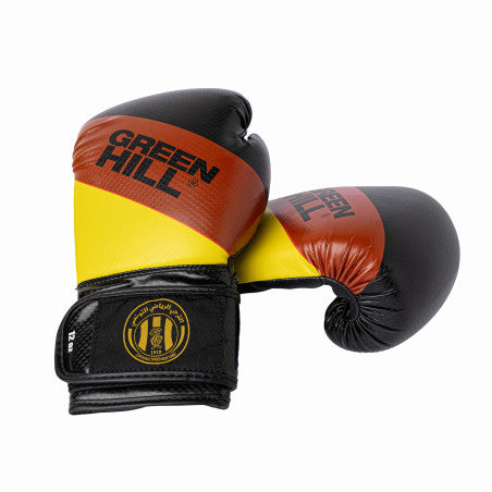 ESPÉRANCE SPORTIVE DE TUNIS BLACK BOXING GLOVES WITH RED AND YELLOW DETAILS