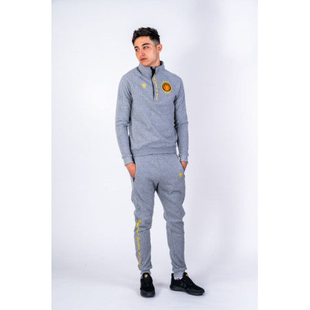 ESPERANCE SPORTIVE DE TUNIS 1/2 ZIP JOGGER IN GREY/BLACK