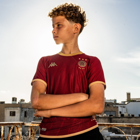 ESPERANCE SPORTIVE DE TUNIS RED AND GOLD JERSEY 2024-23 KAPPA KOMBAT KIDS