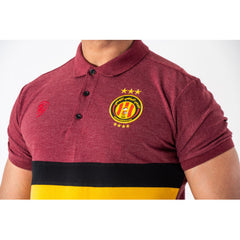 ESPÉRANCE SPORTIVE DE TUNIS TRICOLOR BLACK, GREY, AND RED POLO