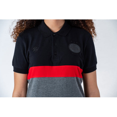 ESPÉRANCE SPORTIVE DE TUNIS TRICOLOR BLACK, GREY, AND RED POLO