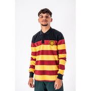 ESPERANCE SPORTIVE DE TUNIS STRIPED POLO IN RED YELLOW AND GREY/RED YELLOW AND BLACK