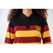 ESPERANCE SPORTIVE DE TUNIS STRIPED POLO IN RED YELLOW AND GREY/RED YELLOW AND BLACK