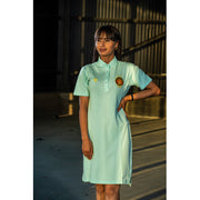 ESPÉRANCE DE TUNIS POLO COLLAR SHIRT DRESS