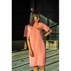 ESPÉRANCE DE TUNIS POLO COLLAR SHIRT DRESS