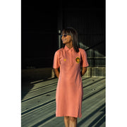 ESPÉRANCE DE TUNIS POLO COLLAR SHIRT DRESS