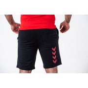 HUMMEL COTTON SHORTS IN BLACK/GREY