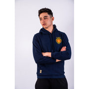 ESPERANCE SPORTIVE DE TUNIS RED, BLUE, AND GREY ESPÉRANCE HOODIE WITH BLACK MESH CENTRAL POUCH