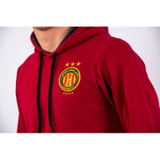 ESPERANCE SPORTIVE DE TUNIS RED, BLUE, AND GREY ESPÉRANCE HOODIE WITH BLACK MESH CENTRAL POUCH