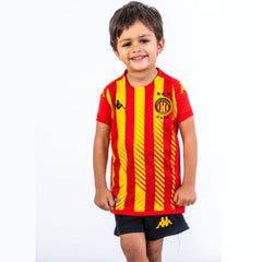 ESPÉRANCE SPORTIVE DE TUNIS 2022 OFFICIAL KAPPA HOME JERSEY IN RED AND YELLOW FOR KIDS