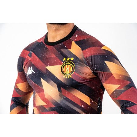 ESPÉRANCE SPORTIVE DE TUNIS 2022 BLACK KAPPA POLYESTER PRE-MATCH JERSEY